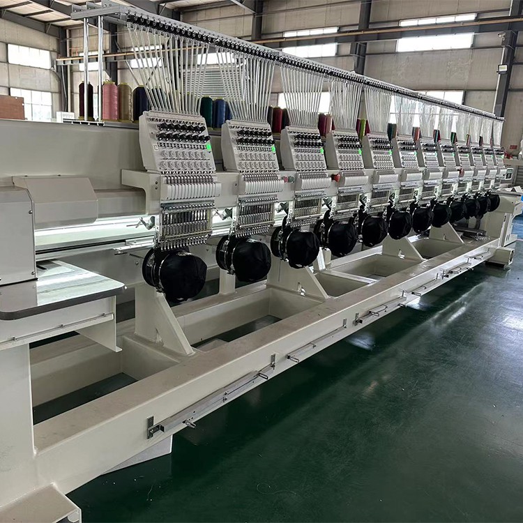 12 tèt plat broderie machin