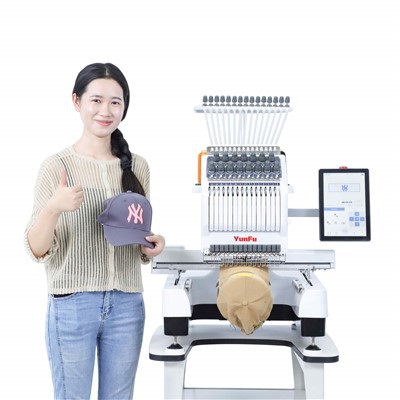 Nouvo mini segondè - vitès 1-tèt machin bwodri 15 zegwi 400*240 kay sèvi ak dijital otomatik ak ponp Kovèti pou yon sèl koutim