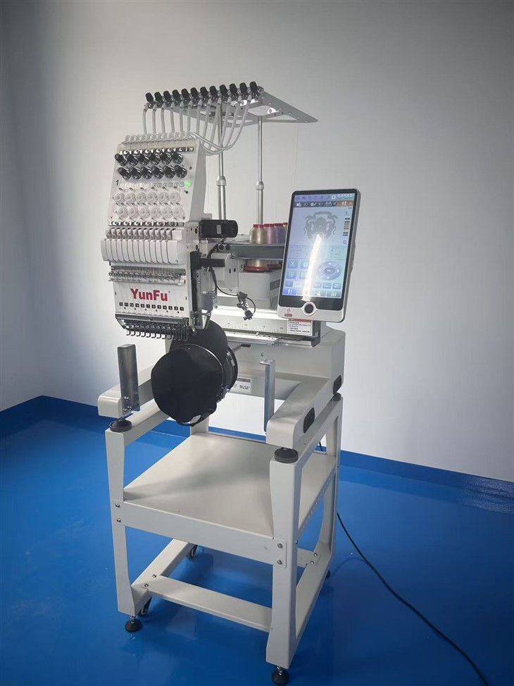 YUNFU Nouvo Kalite JY-1201 Sèvi ak Kay 1200rpm Otomatik Cap Broderie Machin